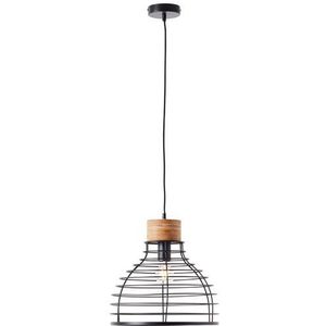 Brilliant Hanglamp Avia Zwart Hout ⌀35cm E27 60w | Hanglampen