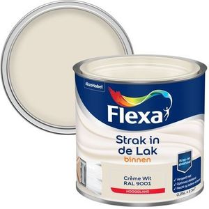 Flexa Strak In De Lak Hoogglans Crème Wit Ral9001 250ml