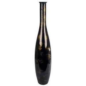 Vaas Zwart/glas Goud 20x20x100cm | Potten & vazen