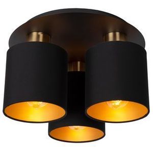 Lucide Plafondlamp Fudral Zwart ⌀37cm 3xe27 | Plafondlampen