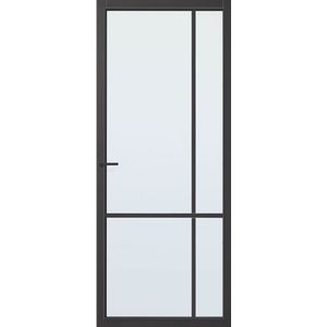 Cando Capital Binnendeur Lincoln Zwart Mat Glas Stomp Links 78x201,5 Cm | Binnendeuren