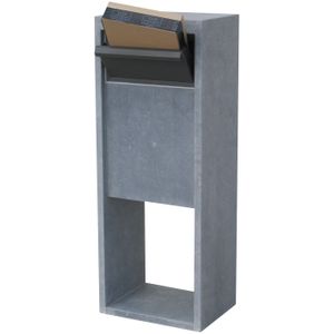 Pakketbrievenbus Madrid Modern Parcel - Natuursteen - Belgische Blauwe Hardsteen - 46x115x34cm