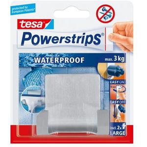 Tesa Powerstrips Waterproof Duohaak Rvs