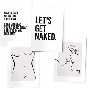 Premium Poster Set Body Language Liefde Art Print 20 X 30 Cm | Muurdecoratie