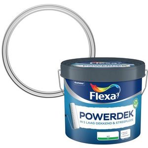 Flexa powerdek latex badkamer - keuken wit mat 5 liter - Verfspullen kopen? | verfspuiten | beslist.nl