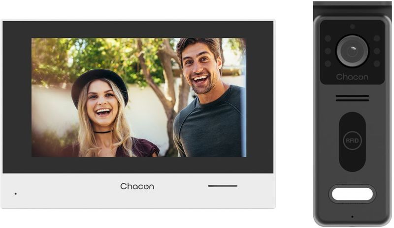 Chacon - 2-draads Videofoon - 7" Touchscreen - RFID Ontgrendeling - Full Duplex