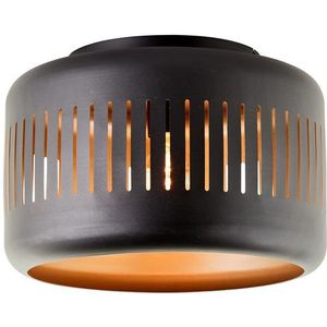 Brilliant Plafondlamp Tyas Zwart Goud ⌀38cm E27