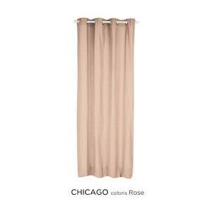 Gordijn Chicago Lichtdoorlatend Ringen Roze 140x250 Cm | Gordijnen
