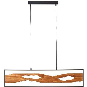 Brilliant Chaumont - Hanglamp - LED 20W - 2300lm, 3000K - Zwart/Hout