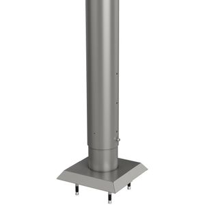 Biohort Paal Schutting (schroeven) 90 Cm Hoogte Verstelbaar Kwartsgrijs-metallic