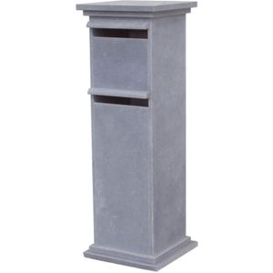 Brievenbusunit Sevilla Dubbel - Natuursteen - Blauwe Hardsteen - 45x132x45cm | Brievenbussystemen
