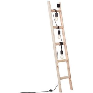 Brilliant Tafellamp Ladder Hout Zwart 3xe27