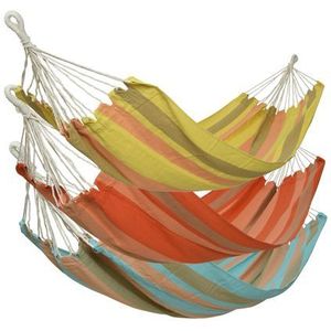 Decoris Hangmat Stripe Katoen Eenpersoons Rood | Hangmatten & schommelbanken