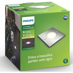 Philips Grondspot Mygarden Crust Rvs 3w | Grondspots