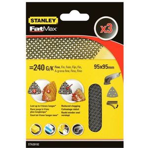 Stanley Fatmax Schuurgaas Sta39192-xj Quickfit K240 95x95mm 3 Stuks | Accessoires