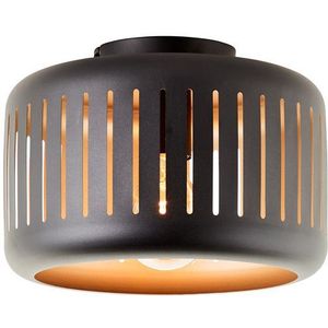 Brilliant Plafondlamp Tyas Zwart Goud ⌀27cm E27