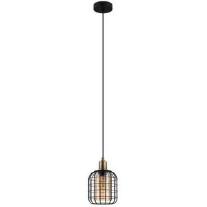 Eglo Hanglamp Chisle Zwart/bruin E27