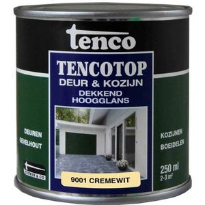 Tenco Tencotop Deur & Kozijn Beits Hoogglans Crèmewit 9001 0,25l