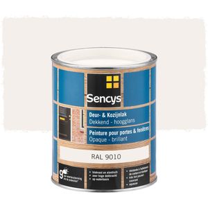 Sencys Lak Voor Deurenen Ramen Hoogglans Ral9010 750ml