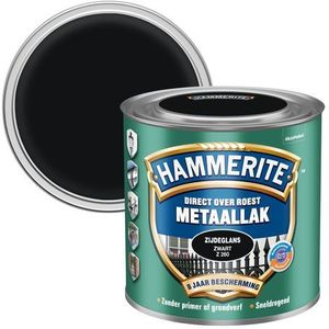 Hammerite Metaallak Zwart Z260 Zijdeglans 250ml