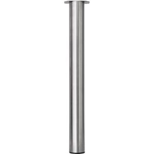 Duraline Meubelpoot Rond Staal 7,6x72cm Geborsteld Nikkel