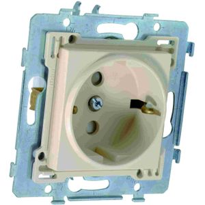 Niko - Stopcontact Schuko - Cream - Inbouw Randaarde