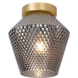 Lucide Plafondlamp Rosalind Gerookt Glas ⌀21cm E27 | Plafondlampen