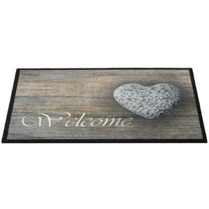 Deurmat Mondial Welcome Stone Heart 50x75cm | Deurbenodigdheden