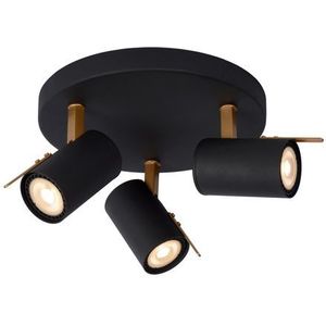 Lucide Ledspot Grony Zwart 3x5w | Spots