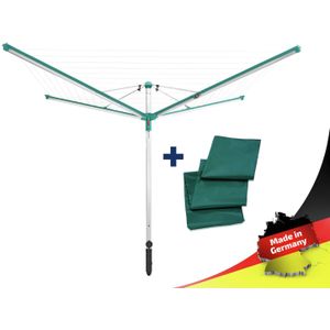 Leifheit droogmolen Linomatic 600 deluxe incl. bodemhuls en beschermhoes - 60 m drooglengte - 6 wasmachineladingen