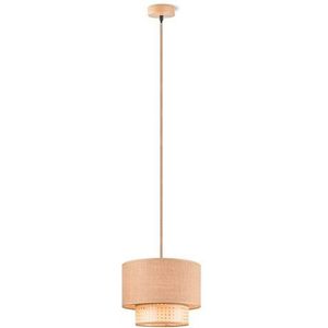 Home Sweet Home Hanglamp Cane/weave Linnen Natuur E27 ⌀33cm | Hanglampen