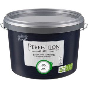 Perfection Verf Muur & Plafond Ultradekkend Mat Ral 9010 2,5l | Muurverf