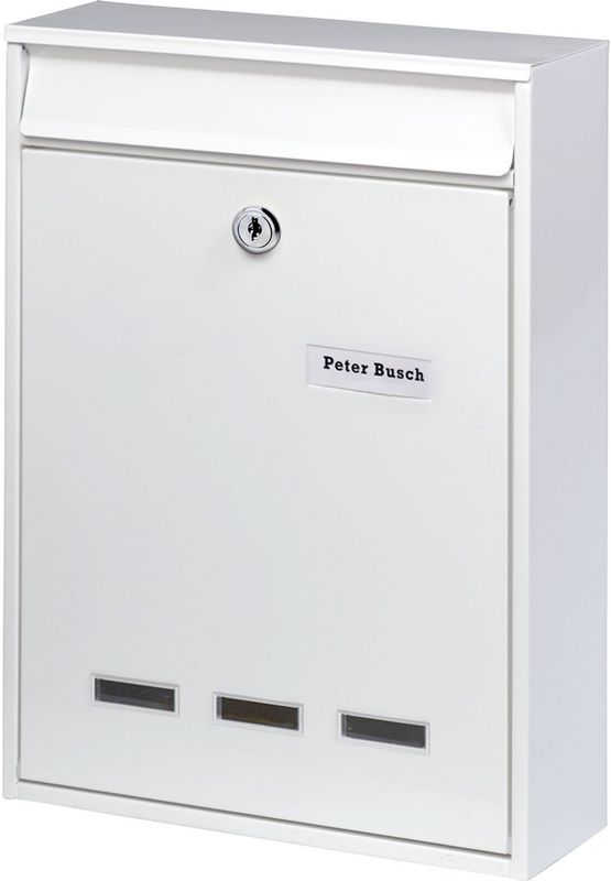Burg-Wächter - Keulen 872 W - Brievenbus - Wit - Verzinkt Staal, A4 Inwerpformaat, Made in Germany