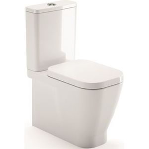 Aquavive Duoblok Toilet Look | Soft-close Toiletzitting | Universee Afvoer| Randloos Toiletzitting Wit