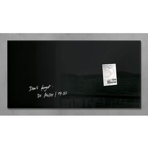 Sigel Glasmagneetbord Artverum 910x460x15mm Zwart Met 3 Magneten | Muurdecoratie