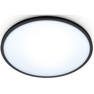 WiZ Plafonniere SuperSlim Zwart - Slimme LED-Verlichting - Warm- Tot Koelwit Licht