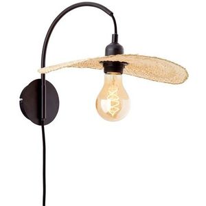 Brilliant Wandlamp Jefter Bamboe Zwart E27 52w | Wandlampen