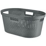 Curver Infinity Recycled wasmand dots - 40L - 100% recycled - Donkergrijs