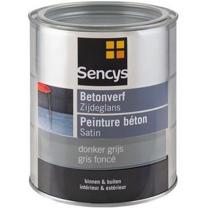 Sencys Betonverf Zijdeglans Donkergrijs 750ml | Betonverf