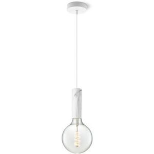 Home Sweet Home Hanglamp Saga Marmer Wit ⌀4,7cm E27 | Hanglampen