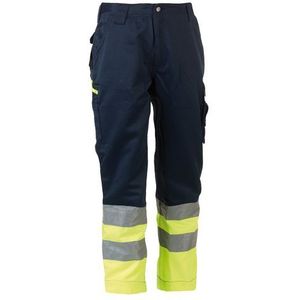 Herock Werkbroek Olympus Marineblauw/geel Maat 50 | Werkkleding