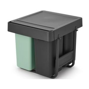 Sort&go Inbouwemmer 10+10+20l Jade Green/dark Grey