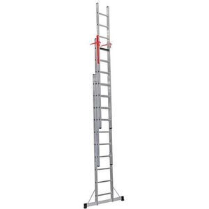 Smart Level Ladder Professionele Schuifladder 3-delig 3x12-treeds: | Schuifladders