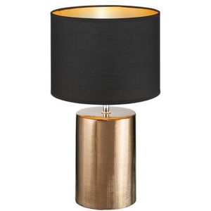 Fischer & Honsel Tafellamp Bronz Brons Zwart ⌀24cm E27 | Tafellampen
