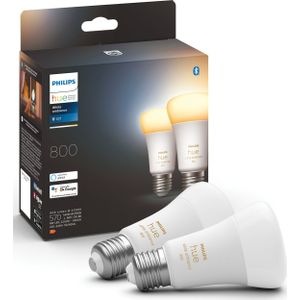 Philips Hue Ledlamp Dim To Warm E27 9w 2 Stuks | Smart lampen