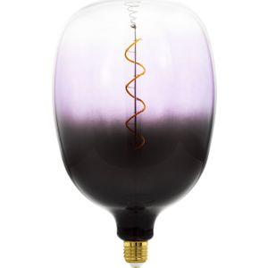 EGLO - E27 - Dimbare Decoratieve Lamp - Paars en Zwart - 4 Watt - 85 Lumen - Warm Wit - 2000 K - L 29,5 cm