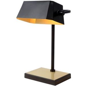 Lucide Bureaulamp Lance Zwart E27 | Tafellampen