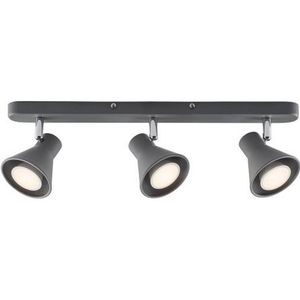 Nordlux Eik plafondlamp - drielichts - 45 cm breed - draai- en kantelbaar - grijs