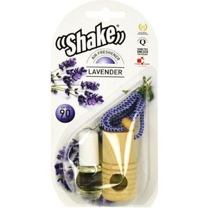 Shake Luchtverfrisser + Navulling Lavendel 4,5ml 2 Stuks | Autoreiniging