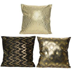 Decoris Kussen Polyester Goud-zilver 40cm | Kussens & plaids